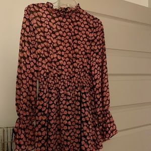 Pink Floral Mini Dress